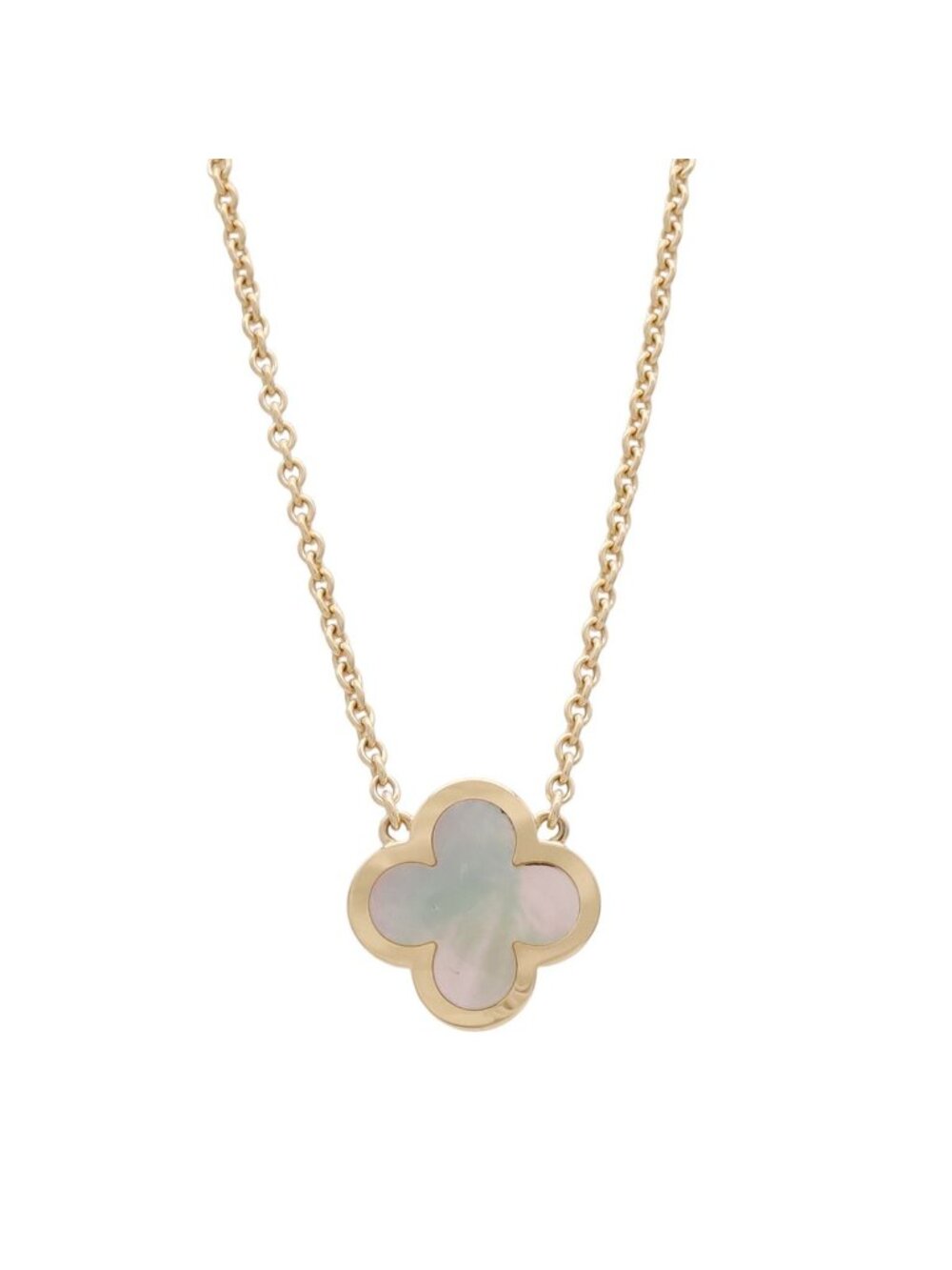Van Cleef & Arpels Pure Alhambra Pendant 18k Yellow Gold Pearl